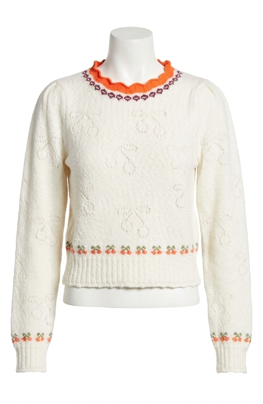 NEW FREE PEOPLE tilly pullover sweater in coconut milk combo